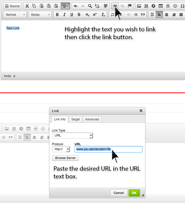 Linking URL