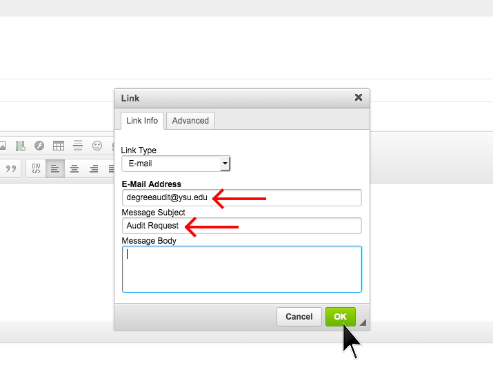 Linking an email