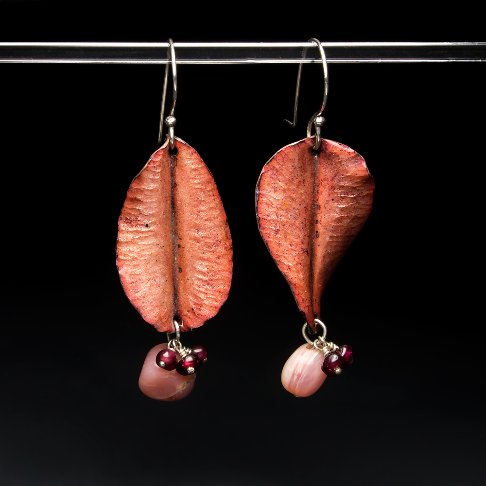 Pair of pink earrings