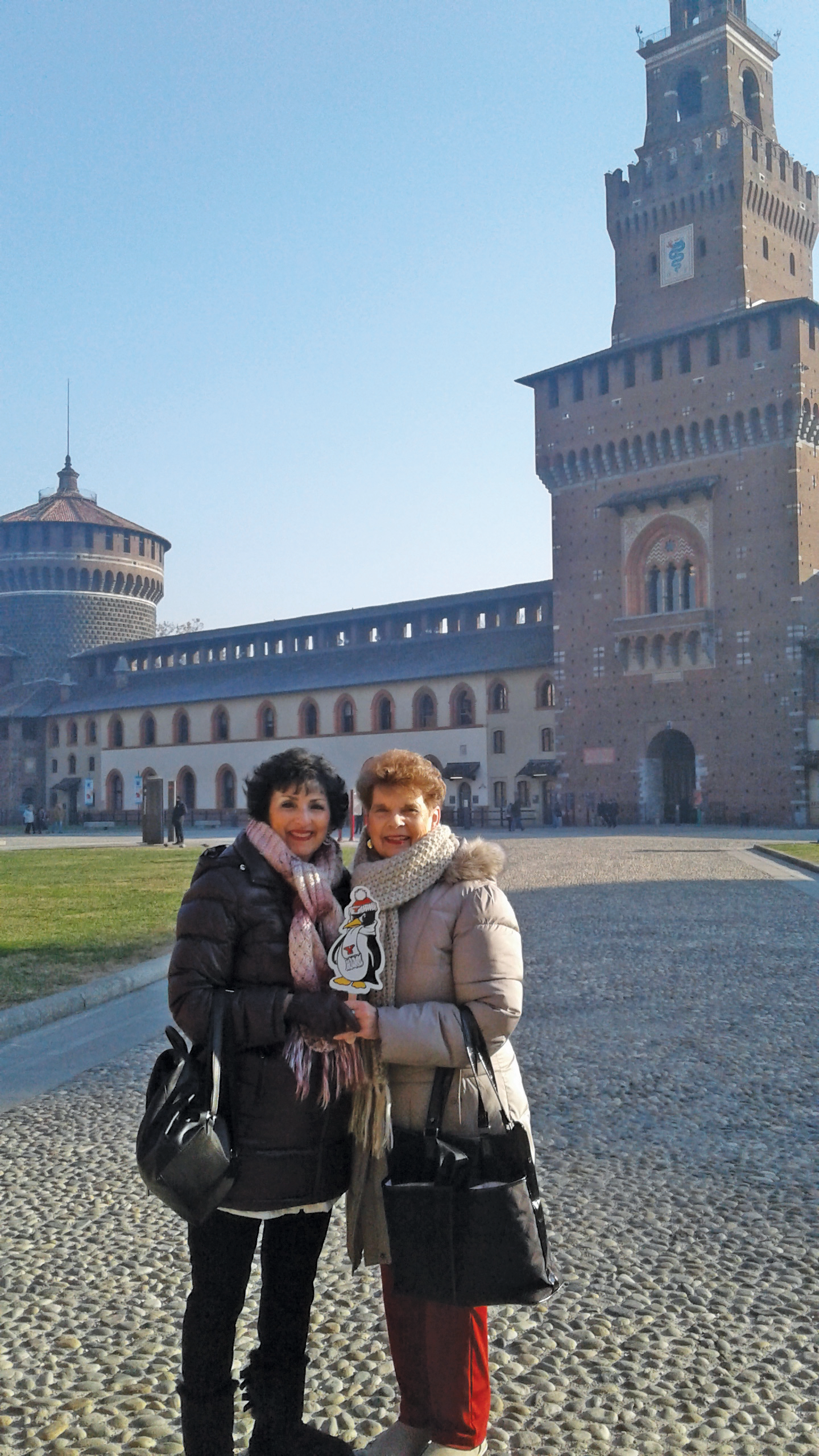 Pete in Italy with Mary Alice (Dykes) Wilson and Cynthia (Liddle) Baringer