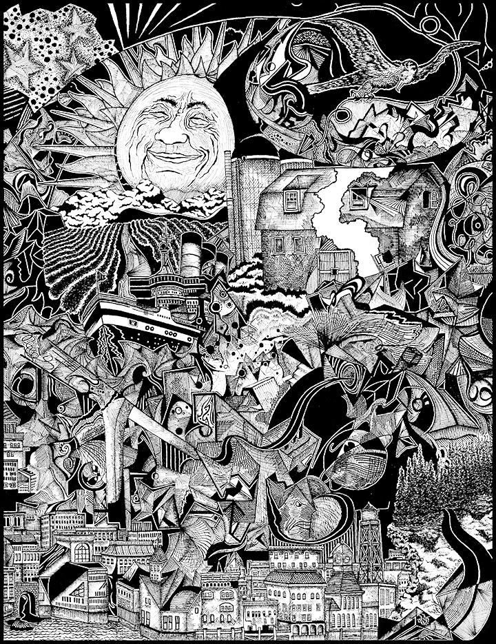 Black and white drawing