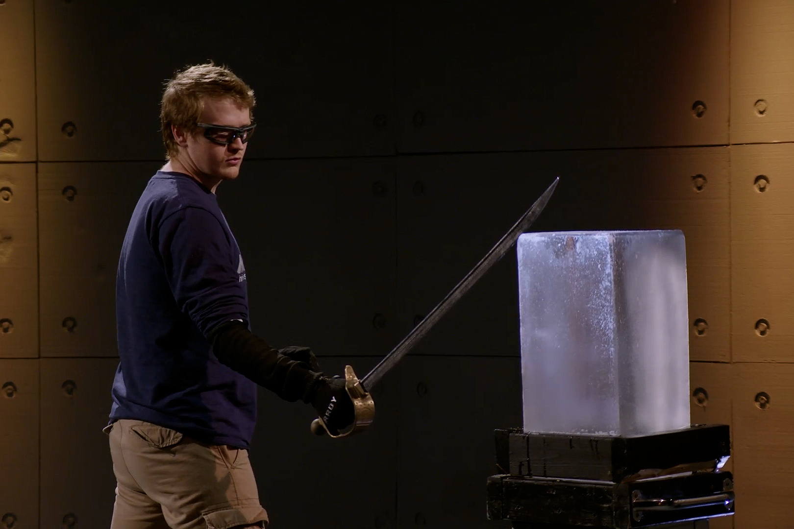 Sword test against ice
