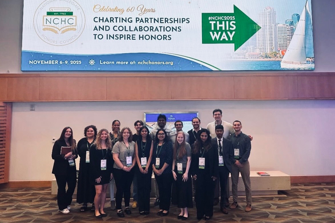 YSU's delegation of student presenters at the 2025 National Collegiate Honors Council Conference
