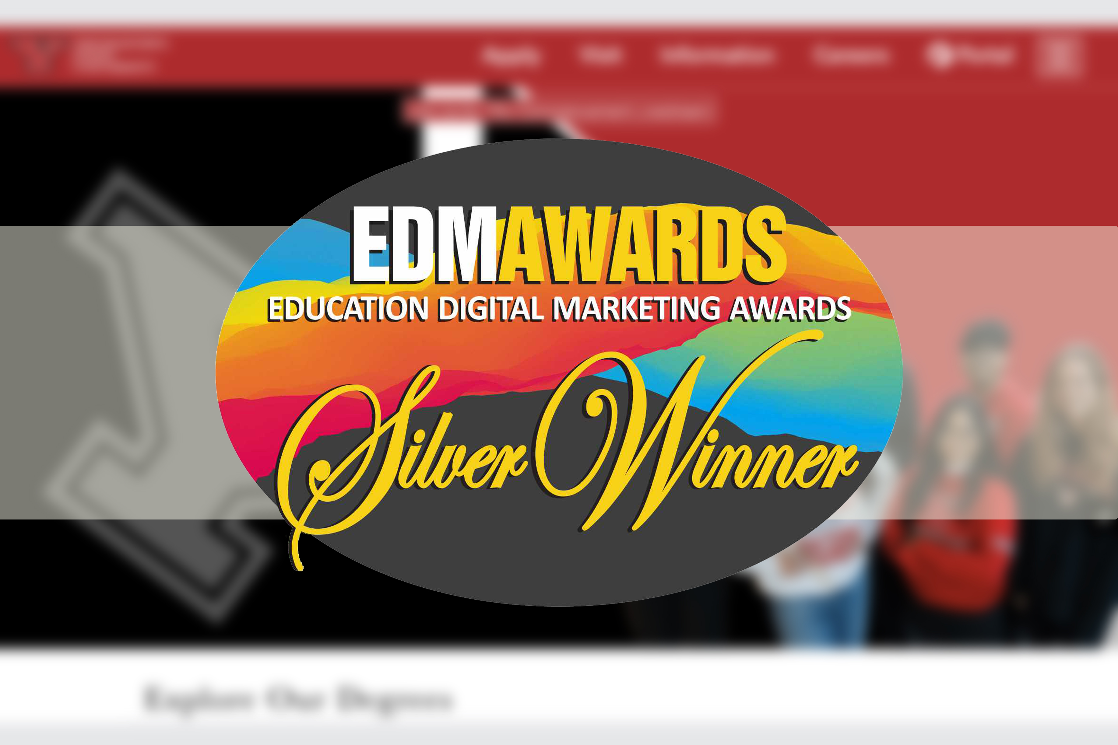 Silver award badge for the 13th Annual Education Digital Marketing Awards