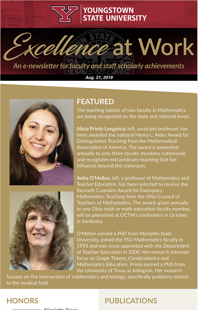Thumbnail for Volume 1, Issue 4 of the Excellence at Work Newsletter