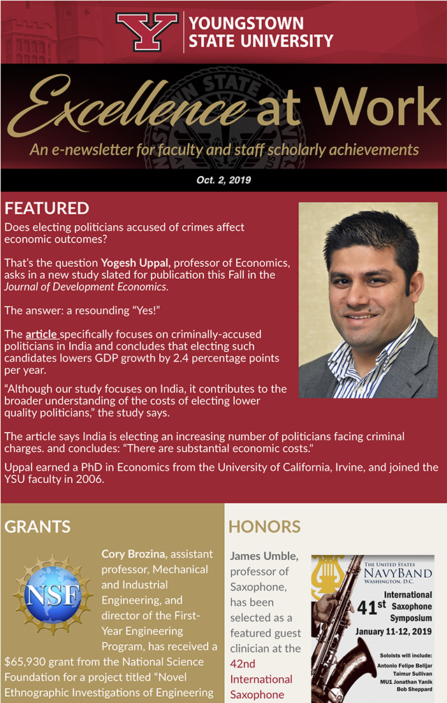 Thumbnail for Volume 1, Issue 5 of the Excellence at Work Newsletter