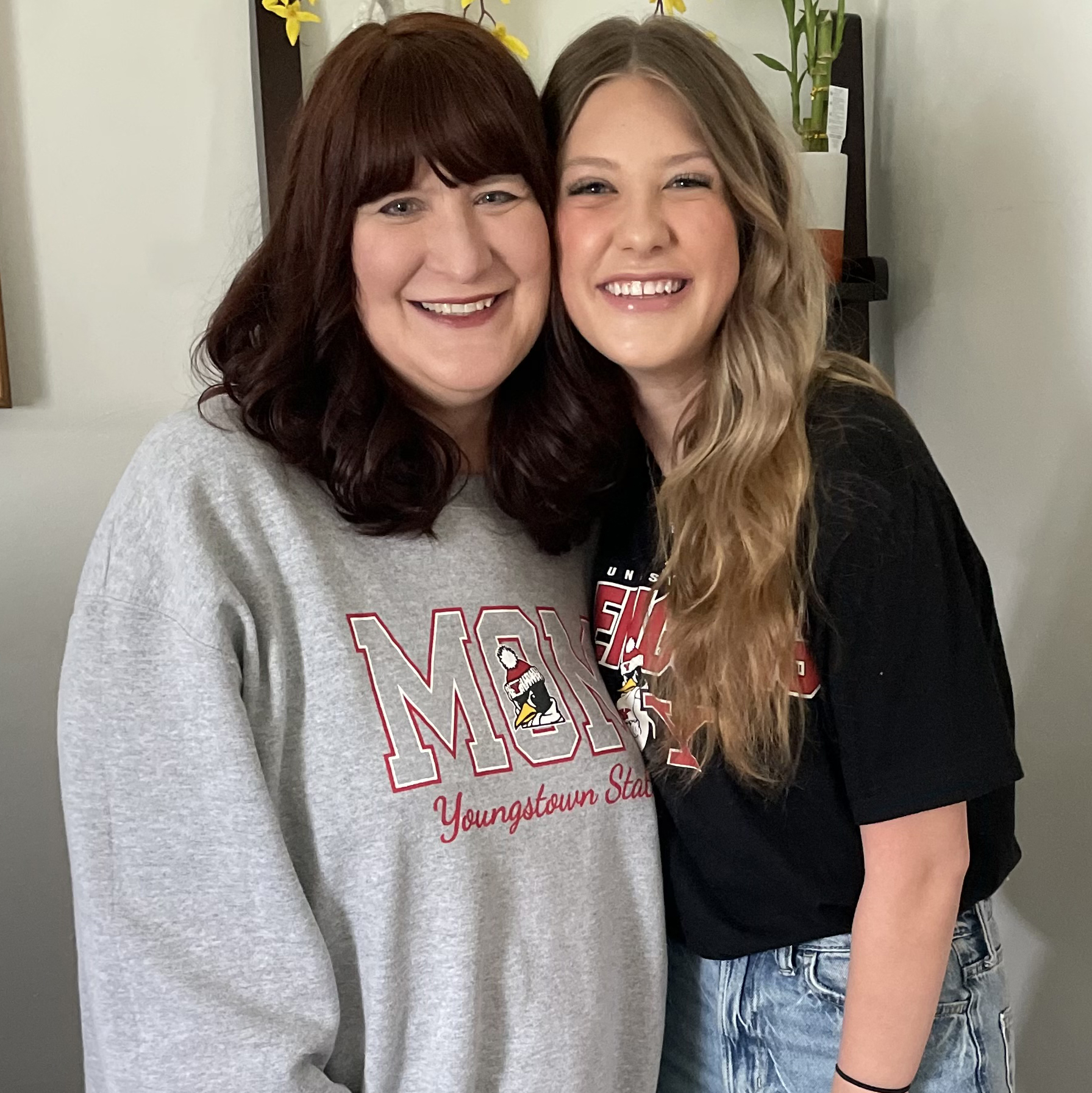 Emily Wilaj pictured with her mother
