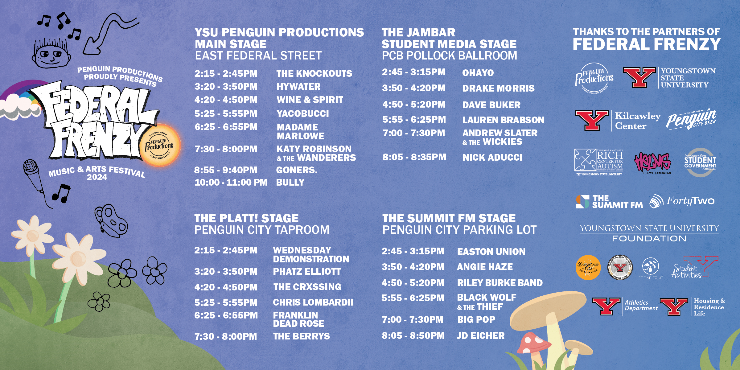 Federal Frenzy Lineup graphic
