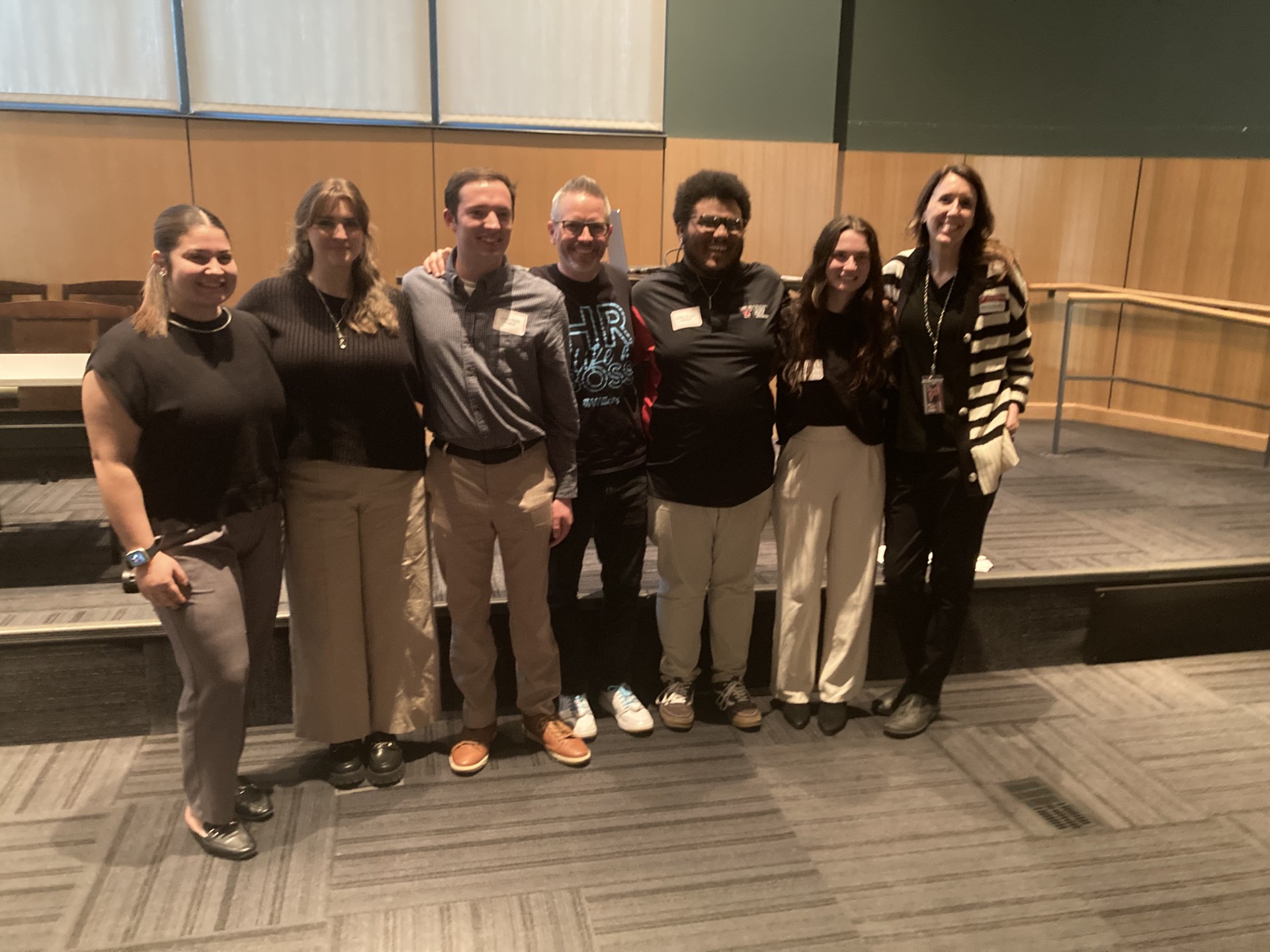 Members of YSU's SHRM chapter pose together