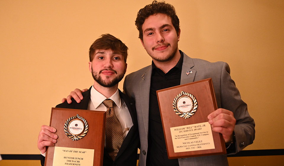 2 Fraternity Members with awards