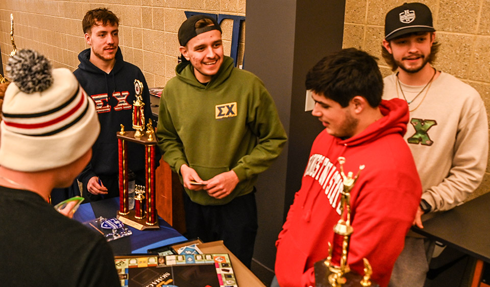 Sigma Chi members talking