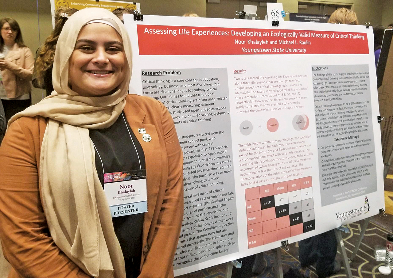 Noor Khalayeh with her winning poster