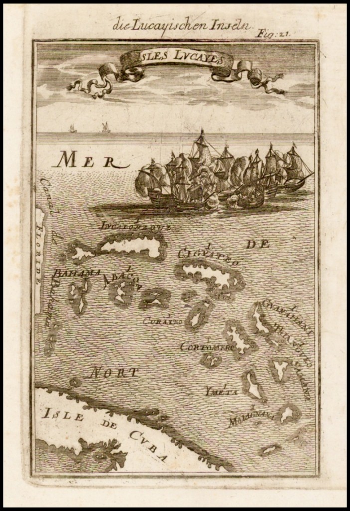 This 1686 map by French cartographer Alain Mallet shows the Bahamas Archipelago. The map is part of 