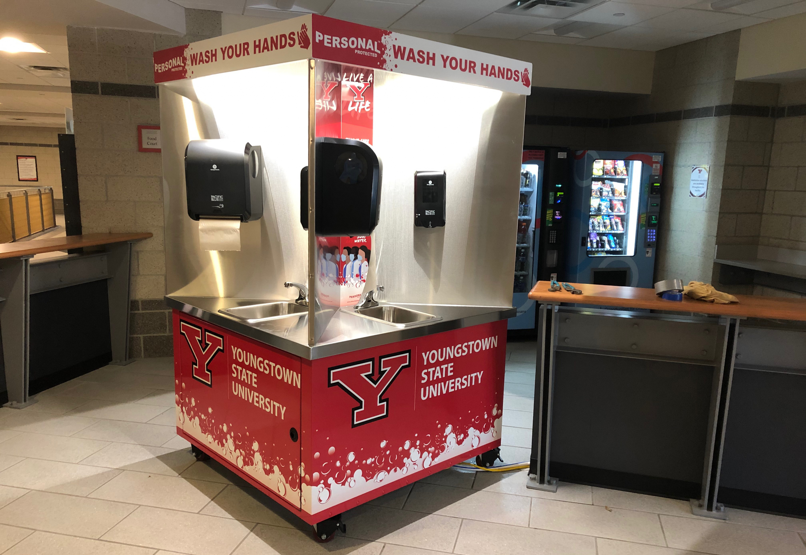 Handwashing units installed as YSU looks to Fall semester YSU