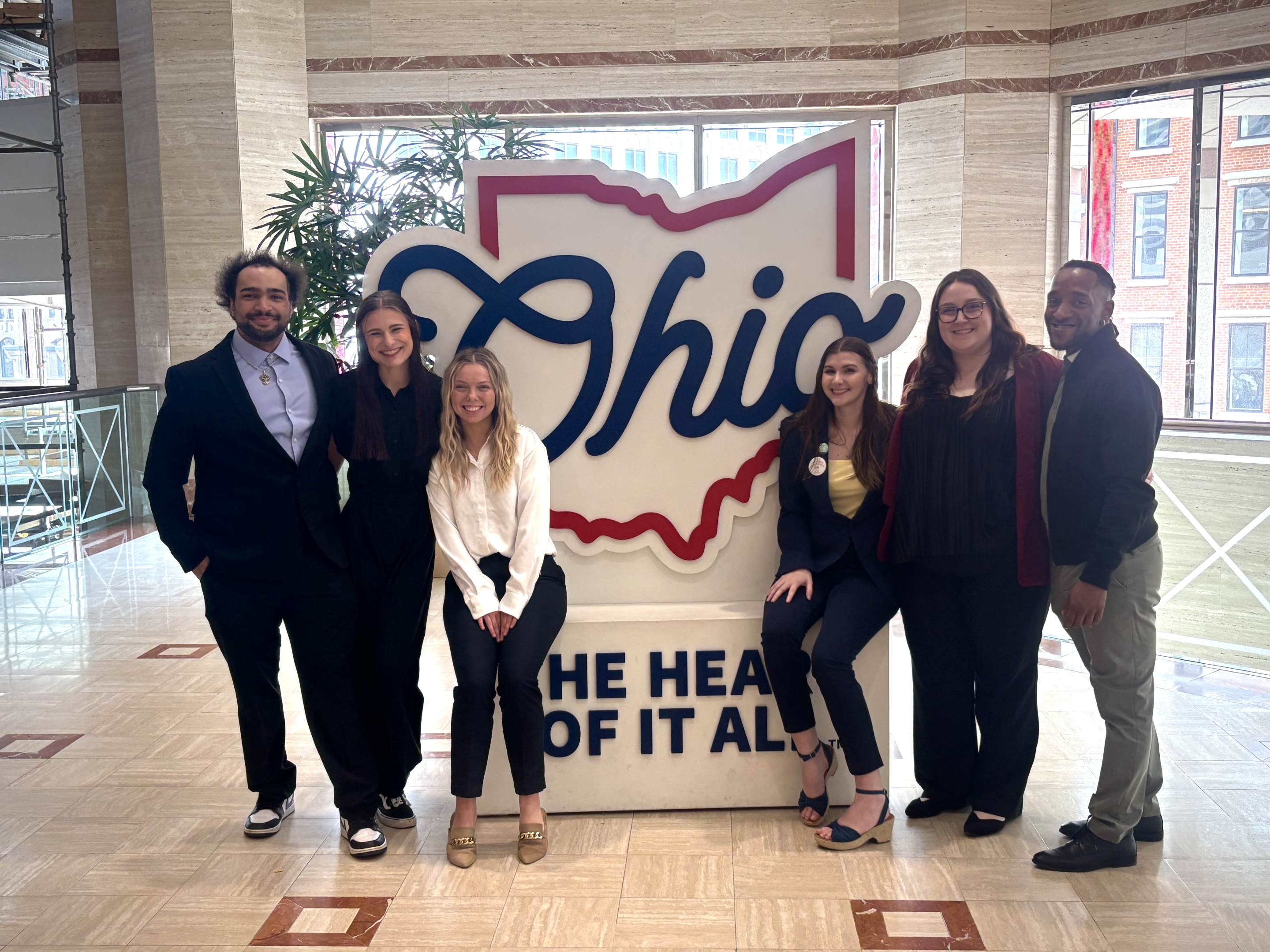 YSU students attending the National Association of Social Workers Ohio Chapter’s annual Advocacy Day in Columbus, Ohio.