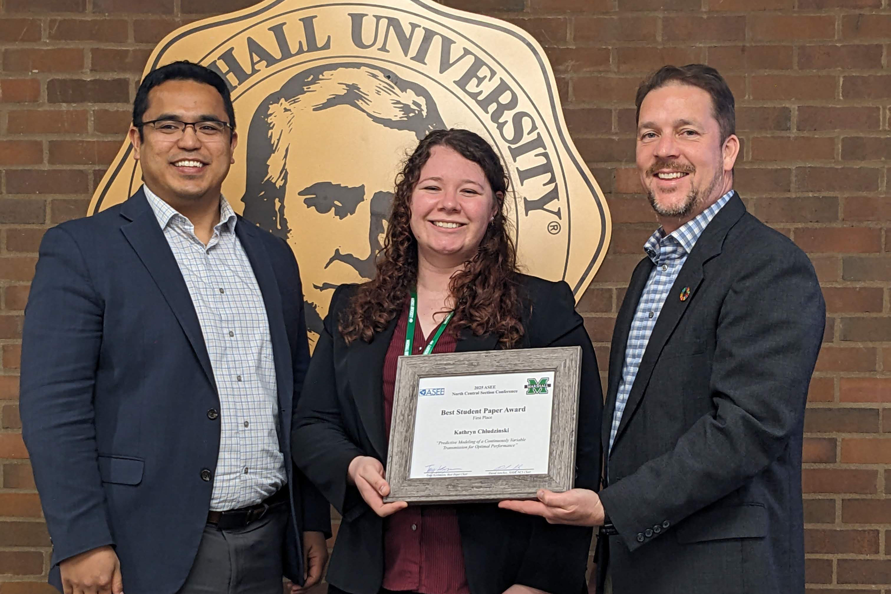 Katie Chludzinski earned first place at the American Society for Engineering Education North Central Section Conference