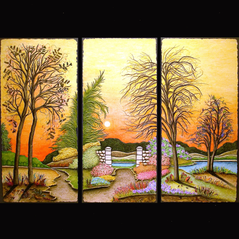 sunset painting