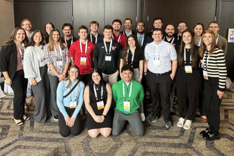 DPT students at a conference