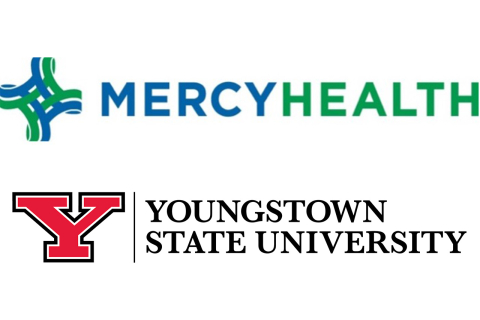 Mercy Health and YSU logos