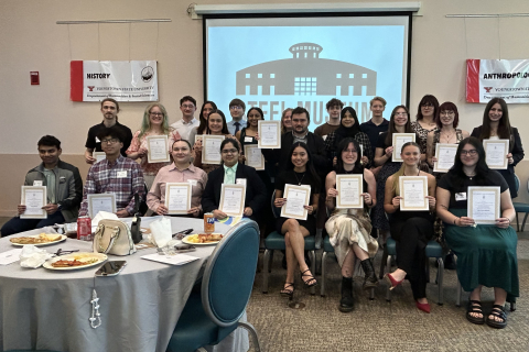 The new cohort of student honorees inducted into the Clarence P. Gould Honor Society
