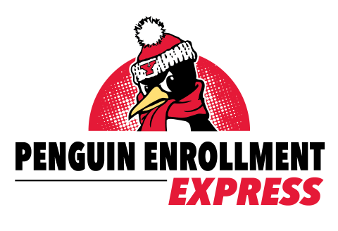 Logo: Pete the penguin with the words Penguin Enrollment Express