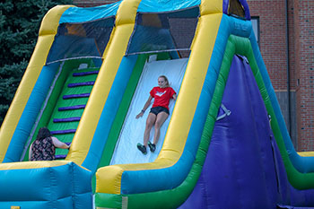 Inflatables on the lawn