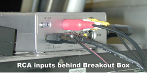 RCA imputs behind Breakout box