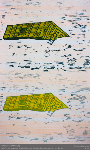 This print by YSU alum Chauncey Hay is part of the exhibit in Bliss Hall.