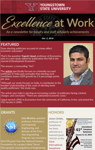 Thumbnail for Volume 1, Issue 5 of the Excellence at Work Newsletter