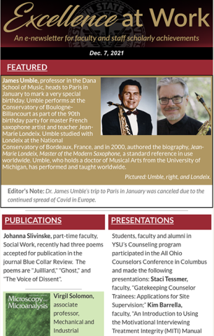 Thumbnail for Volume 2, Issue 7 of the Excellence at Work Newsletter