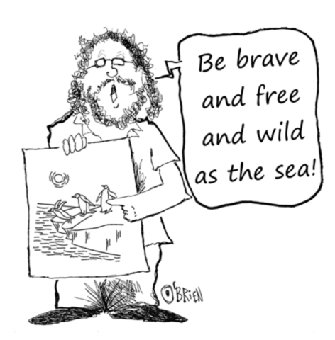 Caricature of the late Ray Beiersdorfer, founder of the YSU Energy and Environment Speaker Series