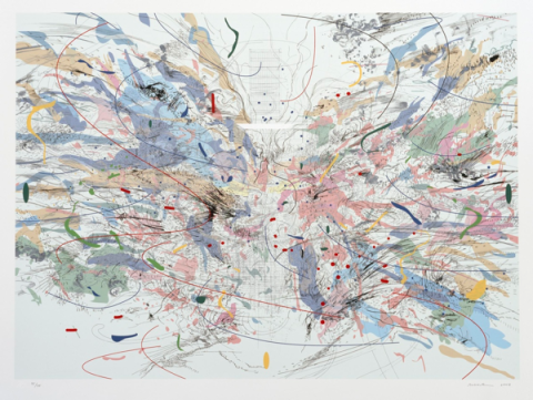 The printmaking of Julie Mehretu is part of the McDonough Museum of Art's season-opening exhibit.