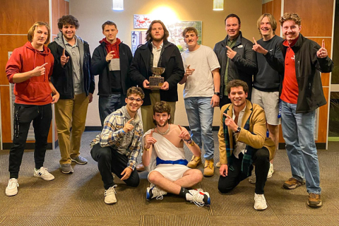 fraternity group shot atgreek week
