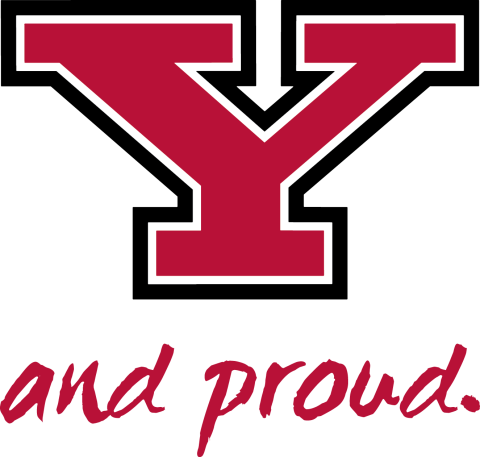 Youngstown State University block Y with the 'and proud' text underneath