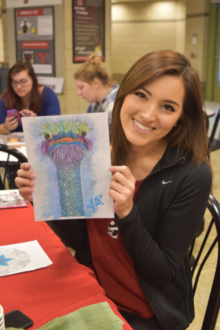 Girl holding picture