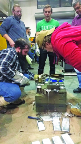 YSU students participating in regional casting competition
