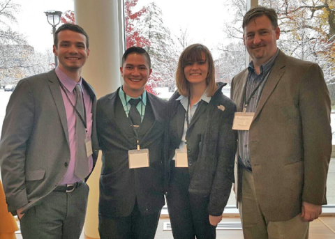 Jacob Schriner-Briggs, Tyler Miller Gordon of Hubbard, Lindsay Heldreth with Alan Tomhave