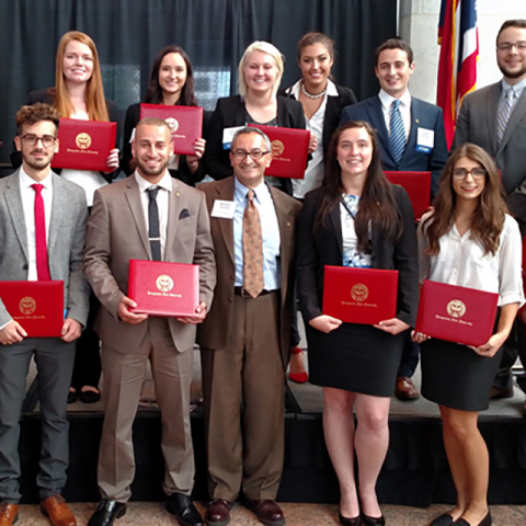 Eleven business students, nine from Youngstown State University and two from the University of Akron