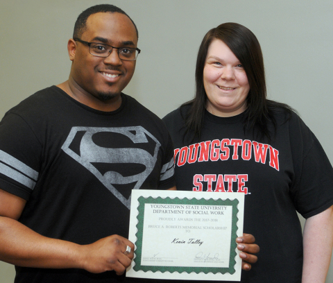 Sister Jerome’s Mission College Scholarship winners Kevin D. Talley Jr., and Sarah L. Ludwick