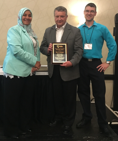 David Stout (center) receives the Ohio AAA President's Award