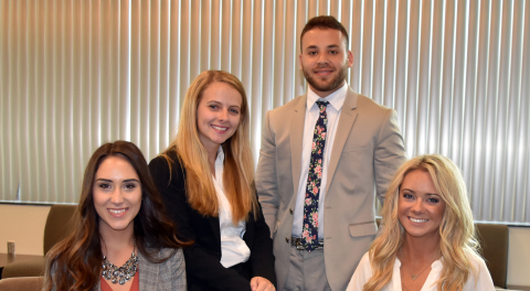 Beeghly Fellows Mariah Carna, Alexis Madeline, Julian Testa, and Lexi Kulisz