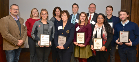 Several YSU faculty and staff members were honored at the annual Excellence in Research event