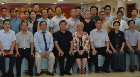 Seated from the left are Dr. Lixing Zhang, Vice President, Quzhou County Hospital; Dr. Wenming Li, D