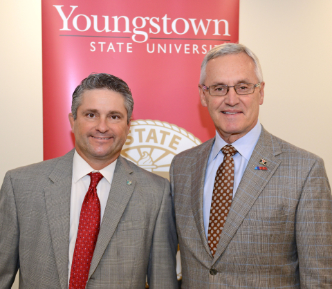Ben Stoffer, left, Medical Mutual regional vice president, Canton, Youngstown and Southeast Region, 