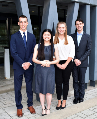 YSU students, from the left, Ryan Sheffield, Alanis Chew, Jenna Binsley and Richard Fisher, has been