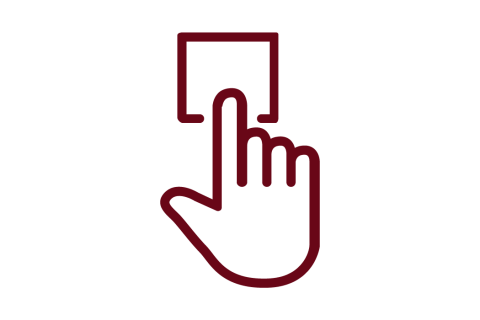 finger pressing button