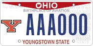 Alumni YSU License Plate
